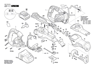 BOSCH Druckfeder | Ersatzteile f�r GCB 18 V-LI, GST 18 V-LI - 2604690055
