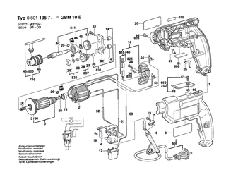 BOSCH Geh�useschale BLAU | Ersatzteile f�r GBM 350, GBM 350 RE - 2605104316