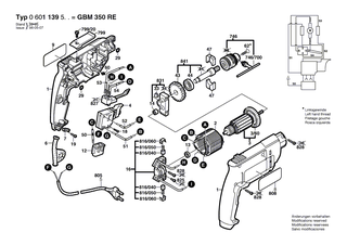 BOSCH Geh�useschale BLAU | Ersatzteile f�r GBM 350, GBM 350 RE - 2605104316