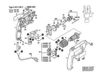 BOSCH Geh�useschale BLAU | Ersatzteile f�r GBM 350, GBM 350 RE - 2605104316