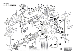 BOSCH Motorgeh�use DUNKELBLAU | Ersatzteile f�r GSB 22-2 RE, GSB 22-2 RCE - 2605104784