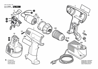 BOSCH Motorgeh�use | Ersatzteile f�r GSR 7,2 V - 2605105000