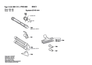 BOSCH Saugd�se � 35 MM | Ersatzteile f�r PAS 850 | 1609201229