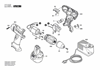 BOSCH Geh�useschale | Ersatzteile f�r GSR 9,6 V - 2605105950