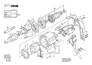 BOSCH Motorgeh�use DUNKELBLAU | Ersatzteile f�r GSR 6-45 TE, GSR 6-25 TE - 2605108083