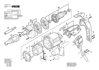 BOSCH Motorgeh�use DUNKELBLAU | Ersatzteile f�r GSR 6-45 TE, GSR 6-25 TE - 2605108083