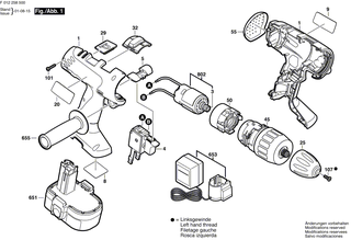 BOSCH Zwischenflansch | Ersatzteile f�r GSR 14,4 VPE-2, 3655 - 2605719027