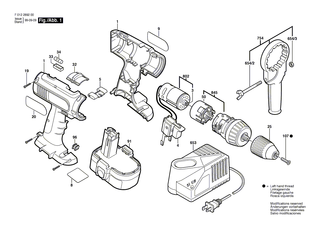 BOSCH Zwischenflansch | Ersatzteile f�r GSR 14,4 VPE-2, 3655 - 2605719027