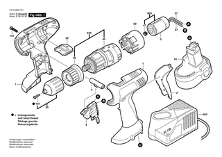 BOSCH Zwischenflansch | Ersatzteile f�r GSR 14,4 VPE-2, 3655 - 2605719027