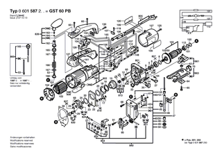 BOSCH Getriebedeckel | Ersatzteile f�r GST 60 P, GST 60 PE - 2605808920