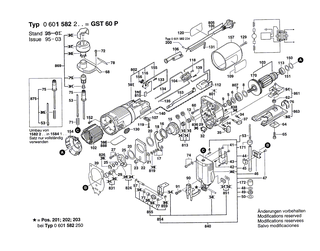 BOSCH Getriebedeckel | Ersatzteile f�r GST 60 P, GST 60 PE - 2605808920