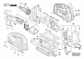 BOSCH Getriebedeckel | Ersatzteile f�r GST 150 CE, GST...