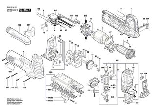BOSCH Getriebedeckel | Ersatzteile f�r GST 1400 CE, GST 1400 BCE - 2605808942