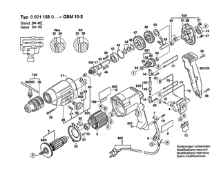 BOSCH Bohrspindel 1/2, SW 17 | Ersatzteile für Bohrmaschine, GBM 10-2 - 2606135011