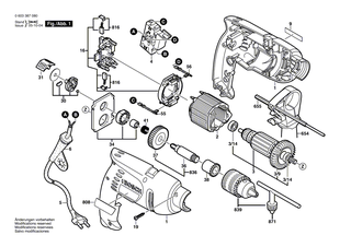BOSCH Bohrspindel 1/2 | Ersatzteile f�r PSB 500, PSB 500-2 - 2606135081
