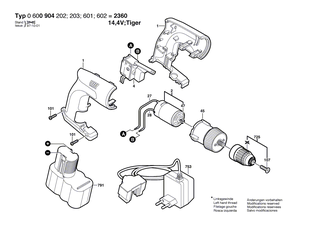BOSCH Getriebegeh�use | Ersatzteile f�r 2300 12 V TIGER, 2350 12 V TIGER - 2606200048
