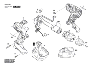 BOSCH Getriebekasten | Ersatzteile f�r PSR 12 VE-2, PSR 9,6 VE-2 - 2606200166