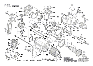 BOSCH Vorgelege | Ersatzteile f�r GSB 22-2 RE, GSB 20-2 - 2606309933