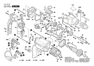 BOSCH Vorgelege | Ersatzteile f�r GSB 22-2 RE, GSB 20-2 - 2606309933