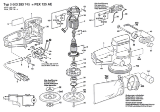 BOSCH L�fter | Ersatzteile f�r PEX 125 A, PEX 125 AE - 2606610058
