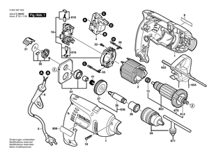 BOSCH L�fter | Ersatzteile f�r GSB 13, GSB 13 RE - 2606610097