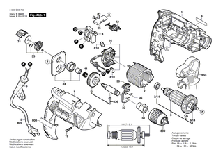 BOSCH L�fter | Ersatzteile f�r GSB 13, GSB 13 RE - 2606610097