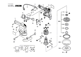 BOSCH Lüfter LINKSGEWINDE | Ersatzteile für PEX 12 A, PEX 400 A - 2606610901
