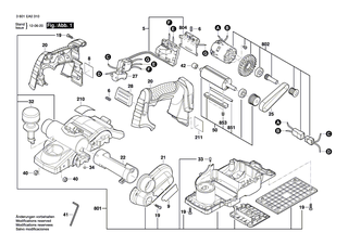 BOSCH Antriebseinheit 18V | Ersatzteile f�r GHO 18 V-LI - 2606625910