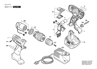 BOSCH Werkzeughalter | Ersatzteile f�r PSR 18 VE-2, PSR 180 - 2607001443