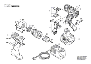 BOSCH Werkzeughalter | Ersatzteile f�r PSR 18 VE-2, PSR 180 - 2607001443