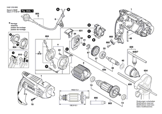 BOSCH Kohleb�rstensatz | Ersatzteile f�r GSB 1600 RE, PSB 650 RA - 2607014013