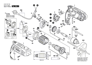 BOSCH Kohleb�rstensatz | Ersatzteile f�r GSB 1600 RE, PSB 650 RA - 2607014013