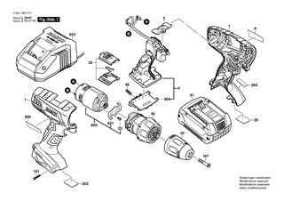 BOSCH Gleichstrommotor 18V | Ersatzteile f�r GSR 18 V-LI, GSR 18V-LI - 2607022832