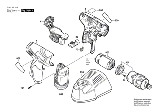 BOSCH Gleichstrommotor 10,8V | Ersatzteile f�r GSR 10,8 V-LI, GSR 10,8 V-LIQ - 2607022838