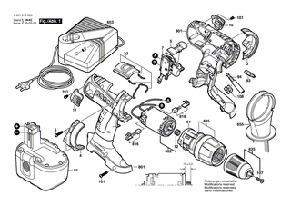 BOSCH Gleichstrommotor 24V | Ersatzteile f�r GSB 24 VE-2...
