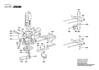 BOSCH Fr�svorrichtung | Ersatzteile f�r POF 500 EA, POF 600 ACE - 2607030004