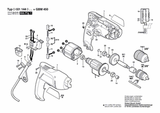 BOSCH Schalter | Ersatzteile f�r GBM 450, GBM 6 - 2607200397