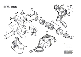 BOSCH Ein/Aus-Schalter | Ersatzteile f�r GST 24 V, 3850 - 2607200413