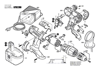 BOSCH Ein/Aus-Schalter | Ersatzteile f�r GSR 24 VE-2, GSB 24 VE-2 - 2607200458