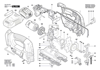 BOSCH Verstellschieber | Ersatzteile f�r GST 18 V-LI, GST 14,4 V-LI - 2607200686