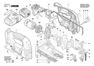 BOSCH Verstellschieber | Ersatzteile f�r GST 18 V-LI, GST 14,4 V-LI - 2607200686