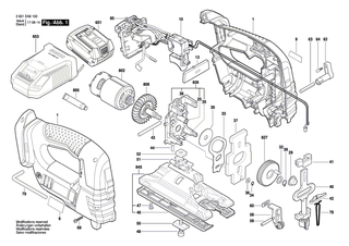 BOSCH Verstellschieber | Ersatzteile f�r GST 18 V-LI, GST 14,4 V-LI - 2607200686