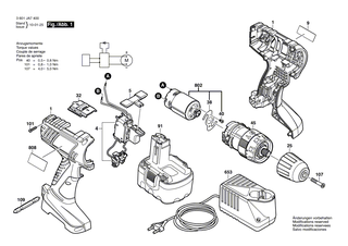 BOSCH Schnell-Lader EU 230/7,2-14,4V, 1h | Ersatzteile für PSB 14,4 V-i, PSR 9,6 VE-2 - 2607224391
