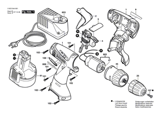 BOSCH Schnell-Lader EU 230/14,4V, 3-5h | Ersatzteile f�r AHS 52 ACCU, PSR 14,4 VE - 2607225011