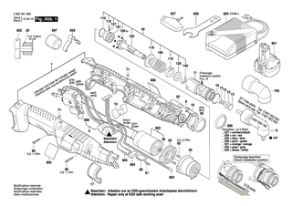 BOSCH Einschub-Akkupaket 9,6V,2,6Ah,NiMh | Ersatzteile f�r GDR 9,6 V - 2607335681