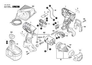 BOSCH Einschub-Akkupaket 14,4V, 2,6Ah, NiMH | Ersatzteile für GHO 14,4 V, GST 14,4 V - 2607335685