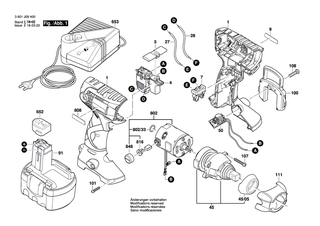 BOSCH Einschub-Akkupaket 14,4V, 2,6Ah, NiMH | Ersatzteile für GHO 14,4 V, GST 14,4 V - 2607335685