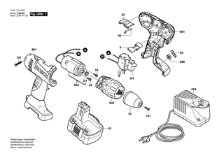BOSCH Einschub-Akkupaket 14,4V, 2,6Ah, NiMH | Ersatzteile für GHO 14,4 V, GST 14,4 V - 2607335685