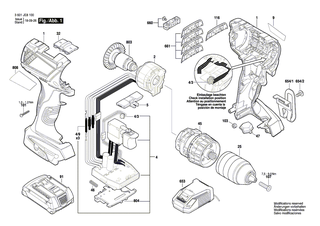 BOSCH Einschub-Akkupaket BBS MR 18V, 4,0Ah, LI | Ersatzteile f�r GST 18 V-LI S, GST 18 V-LI B - 1607A350M0