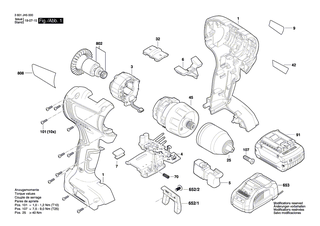 BOSCH Einschub-Akkupaket BBS MR 18V, 4,0Ah, LI | Ersatzteile f�r GST 18 V-LI S, GST 18 V-LI B - 1607A350M0